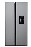 SIA Freestanding 2 Door American Fridge Freezer 627L with Ice & Water Dispenser - Silver