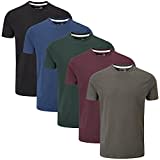 Charles Wilson 5 Pack Plain Crew Neck T-Shirt (X-Large, Dark Essentials Type 41)