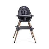 Silver Cross - Eat&Play 4-in-1 Highchair - Convertible Baby Chair - Highchair, Booster seat, Toddler Chair & Table All in 1-6 Months to 5 Years - Graphite