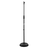 Tiger Microphone Stand with Round Base - Black