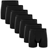 Natural Feelings Mens Boxers Underwear Multi Pack Cotton Breathable Boxer Shorts for Men of 7 Boxer Briefs, M, A: Black Pack of 7