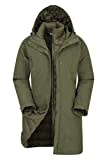 Mountain Warehouse Alaskan Womens 3 In 1 Long Jacket - Waterproof, Breathable & Adjustable Raincoat with Detachable Inner Coat & Taped Seams -For, Rain & Outdoors Khaki Women's Size 12