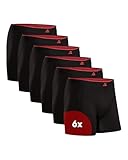 DANISH ENDURANCE Men's Bamboo Boxers Soft, Comfortable, Breathable Underwear, Tagless, With or without fly, 6 Pack, Large Black