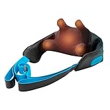 HoMedics Deep Kneading Neck Massager with Heat - Wraparound Cordless Deep Tissue Muscle Massage Machine for Neck, Shoulder & Upper Back, 2 Intensity Levels & 4 Massage Nodes - Muscle Discomfort Ease