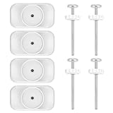 Lotvic 8 Pcs Baby Gate Extension Kit, 4 Pcs Baby Gate Wall Protector with 4 Pcs Pressure Mounted Baby Gate Threaded Spindle Rods for Baby Gate Extension, Stair Gate Extension, Pet & Dog Gate Extension