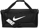 Nike DH7710-010 NK BRSLA M DUFF - 9.5 (60L) Sports backpack Unisex Adult BLACK/BLACK/WHITE Size 1SIZE