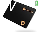 NOVOO Slim SmartCard Wallet Tracker, Air Locator Tag - 1.6mm Thin, 6-Year Battery, IP68 Waterproof, Apple Find My Compatible (iOS Only), Bluetooth GPS Item Finder for Bag, Backpack, Luggage, Passport