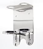 WALL MOUNT 500ML DOUBLE DISPENSER CHROME BOTTLE HOLDER Ideal for Baylis & Harding Bottles