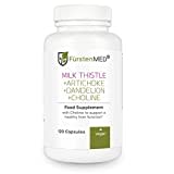 FürstenMED Milk Thistle with Artichoke Extract, Dandelion Root & Choline - Normal Liver Health Supplement - Highly Dosed with 80% Silymarin - Vegan Liver Support - 120 Non-GMO Capsule