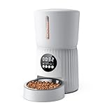 Faroro Automatic Cat Feeder, 4L Cat Feeder with Timer up to 6 Meals Per Day, Portion Control, Suitable for Small and Medium Pets