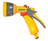 HOZELOCK - Multi-Jet Spray Gun : Ideal for Daily Use, Multi-tasking Gun, Locking Function and Flow Control, 5 Patterns: Cone, Jet, Fast Fill, Fine Rose Flat [2676P0000]