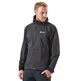 Berghaus Men's Stormcloud Waterproof Jacket with AQ2 Fabric and Fully Adjustable Hood, Packable Rain Jacket, Men's Hiking & Outdoor Recreation Clothing, Black, L