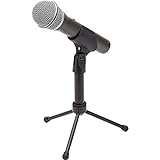 SAMSON Q2U Recording and Podcasting Pack - USB/XLR Dynamic Microphone with Accessories (Includes Mic Clip, Desktop Stand, Windscreen and Cables), 16-bit, 44.1kHz/48kHz, Silver