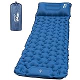 HiiPeak Camping Sleeping Pad - Ultralight Inflatable Sleeping Mat with Built-in Foot Pump & Pillow, Compact Waterproof Camping Air Mattress for Camping, Backpacking, Hiking, Tent Trap Traveling