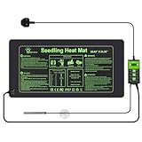 Hyindoor Heat Mat for Plants,Waterproof Seedling Heat Mat with Thermostat 10.63”*21.26” Germination Heated Propagator Warming Mat for Indoor Gardening Greenhouse