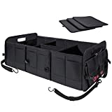 AUTOARK Multipurpose Car SUV Trunk Organizer,Durable Collapsible Adjustable Compartments Cargo Storage,Upgraded Handle,AK-072