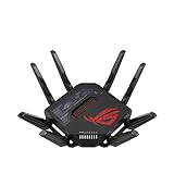 ASUS ROG Rapture GT-BE98 Quad-band WiFi 7 AiMesh Extendable Gaming Router, 25Gbps, 320MHz, 4K-QAM, Dual 10G Ports, Quad 2.5G Ports, Subscription-free Network Security, VPNs, 4G LTE/5G Mobile Tethering