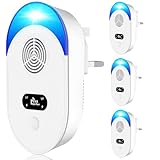 Ultrasonic Pest Repeller, 4PCS Powerful Mouse Repellent Plug In Pest Control - Effective Against Mice, Rats, Mosquitoes, Spider, Cockroach, Moths, Ants Etc Insect And Pest, Harmless To Pets And Human