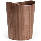 Kazai. Real Wood Waste Paper Bin Börje | Wooden Paper Basket for Office, Kids' Room, Bedroom and more | 9 liters | Walnut