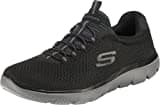 Skechers Men's Summits Sneaker, Black/ Grey, 9 UK