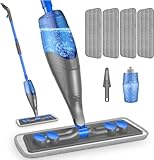 Spray Mops for Cleaning Floors- Floor Mop Microfibre Flat Mop Wet Dry Dust Mop with Refillable 635ML Bottle 4 Washable Pads Sprayer for Hardwood Floor Laminate Tiles Wood Ceramic Vinyl Home Kitchen