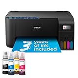 Epson EcoTank ET-2861 A4 Multifunction Wi-Fi Ink Tank Printer, With Up To 3 Years Of Ink Included , Black