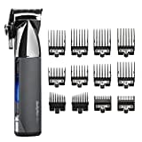 BaByliss Super-X Metal Hair Clipper, Lithium Cordless, Precision-engineered Japanese steel blades, Hair Grooming Kit, Gifts for Men (Silver/Grey)