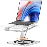 EOIWUY Laptop Stand with 360° Swivel Base, Portable Foldable Laptop Riser for Desk, Ergonomic Adjustable Computer Stand Holder for Team Work, Compatible with MacBook Pro/Air, HP (10-16")