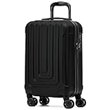 Flight Knight Premium Hard Shell Lightweight Cabin Suitcase - 8 Spinner Wheels - Built-in Side Lock & USB Port - Luggage Approved for Over 100 Airlines Including easyJet, Ryanair & Jet2-55x35x20cm