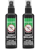 Incognito Insect Repellent Spray, 2x100ml Natural DEET Free, Shields from Wide Range of Biting Insects. Clinically proven protection from Ticks & Dengue carrying mosquitoes, Organic Mosquito Repellent