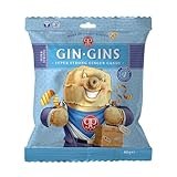 GIN GINS® Super Strength Hard Ginger Candy By The Ginger People® - Anti-Nausea and Digestion Aid, Individually Wrapped Healthy Candy - Super Strength Ginger Flavor - 60g Bag - Pack of 12