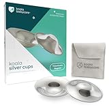 Koala Babycare Silver Nipple Shields NickelFree - Silver Cups Breastfeeding for Nursing Newborn - Protect and Soothe your Nursing Nipples - Made in Italy - Medical Device Class 1 - Tri-laminate Silver