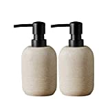 2pcs/Set Beige Soap Dispenser Set,Hand Soap Lotion Dispenser for Bathroom, for Elegant Bathroom Décor，soap Dispenser for Kitchen Sink