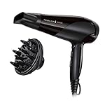 Remington Hair Dryer Ionic (Powerful, Fast Professional Styling, Diffuser, Concentrator, Ionic Conditioning for Frizz Free Hair, 3 Heat / 2 Speed Settings, Cool Shot, 2200W, Black) D3198