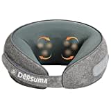 DERSUMA Neck Massager Deep Shiatsu: Electric Cervical Massage Pillow with Heat - Deep Tissue Kneading - Rechargeable Cordless Portable Massage Cushion Relieve Muscle Pain,for Home Office Car Travel