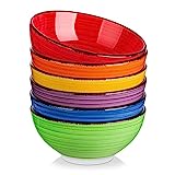 vancasso Bonita Cereal Bowls Set of 6, 27 Oz Ceramic Soup Bowls, Serving Bowls for Salad, Noodle, Porridge, Rice, Dishwasher & Microwave Safe, Warm Color