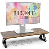 Duronic Monitor Stand Riser DM06-1 AO, Laptop/Screen Stand for Desktop, Support Shelf for a PC Computer Monitor, 10kg Capacity, 63cm x 30cm - Antique Oak Wood Effect