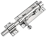 Litensh Heavy Duty Slide Gate Latch Bolt Safety Door Lock with Padlock Hole, 304 Stainless Steel Barrel Gate Bolt Latch, 14mm Dia. 160 mm 6 inch