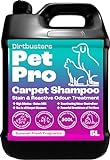 Dirtbusters Pet Pro Carpet Cleaner Shampoo Solution (5L) Deep Cleaning Stain Remover With Odour Neutraliser To Remove Dog & Cat Urine, Makes 500L Of Carpet Cleaner Solution