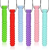 Seeway Sensory Chew Necklace for Boys Girls Kids, Oral Sensory Autism Chew Necklace, BPA Free Silicone Chew Toys for Autistic Children/Autism/ADHD/Teething Babies/Anxiety (6 Pack)