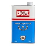 Engine Pure Organic Italian Gin - London Dry Gin, Juniper Hints with Floral Note of Roses and Balsamic Note of Sage and Lemon, Vegan and Gluten Free, Made in Italy, Bottle of 70 cl, 42% ABV