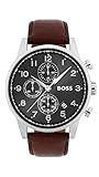 BOSS Chronograph Quartz Watch for men NAVIGATOR Collection with Stainless Steel mesh or Leather Bracelet - 1513674