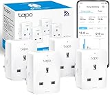 Tapo Smart Plug with Energy Monitoring, Max 13A,Works with Amazon Alexa & Google Home, Remote Control, Device Sharing, Alexa Plug, Smart Plugs, No Hub Required, Tapo P110 (4-Pack), packaging may vary