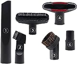 ANBOO 6 Piece Set 32mm/35mm Accessories for Henry Hoover Attachments, Henry Hoover Parts Include PP Hair Combination Brush, Long Flat Suction, Horse Hair Round Brush, 2 in 1, Sofa Suction, Adapter