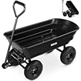 VonHaus Garden Cart – Trolley, Wheelbarrow, Dump Truck with Tipping Function, 75L Capacity, 250kg Max Weight Load – Heavy Duty Transport for Outdoors, Festivals, Tools, Plants, Logs, General Waste