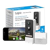 Tapo 2K 5MP Smart Wireless Security Camera Doorbell, Battery-powered wifi doorbell camera, IP64, Cloud &Local Storage, Works with Alexa & Google Home, (Tapo D230S1) packaging may vary