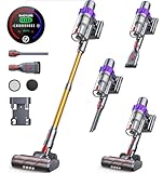 SMOTURE Cordless Vacuum Cleaner, 450W 40000pa Stick Vacuum with Touch Screen, Up to 55 Mins Runtime, Self-Standing Vacuum with Auto Mode, 1.5L Vacuum for Hardwood Floor Carpet Car Pet Hair