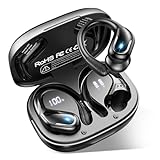 Wireless Earbuds, Ltinist Bluetooth 5.3 Headphones, Wireless Earphones 75H Playtime and HiFi Stereo Sound with Mic, Dual LED Display, IP7 Waterproof in Ear EarHooks, USB-C, Headsets for Sport, Running