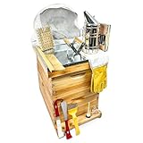 Bee Hive Starter Kit | Premium Beekeeping Full Set Up | 16 Frame Beeswax Coated Beehive, bee smoker, bee suit & standard beekeeping equipment. Bee Keeping Gifts |