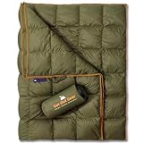 Get Out Gear Down Camping Blanket - Outdoor Lightweight Packable 650 Fill Power Down Blanket Compact Waterproof and Warm Backpacking Quilt for Camping Hiking Travel Hammock